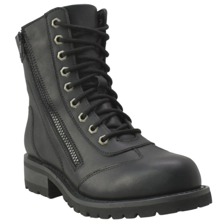 8650 Women's Zipper Biker Boot Women's Footwear Adtec Footwear