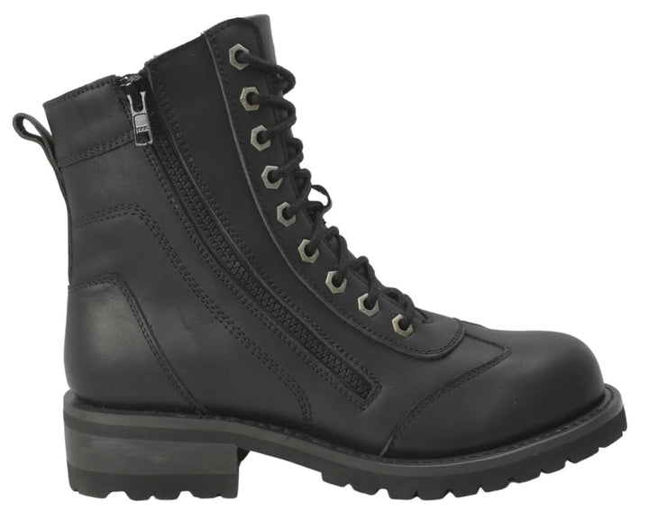 8650 Women's Zipper Biker Boot Women's Footwear Adtec Footwear
