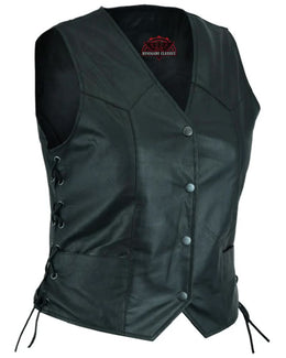 Ruvena Women's leather motorcycle vest