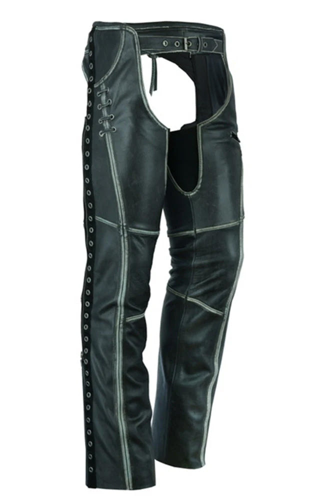 Women's Gray Stylish Lightweight Hip Set Chaps