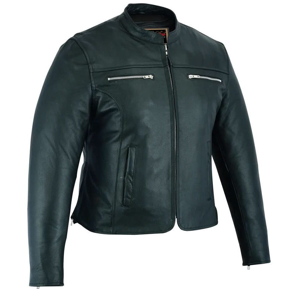Road Queen Women's Black Leather Biker Jacket Women's Leather Jackets Renegade Classics