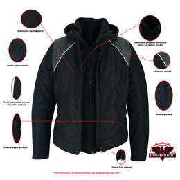 Darkstream Women's Mesh  Motorcycle Jacket - Black/ Black Tone Reflective