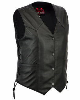 Velesky Women's leather motorcycle vest