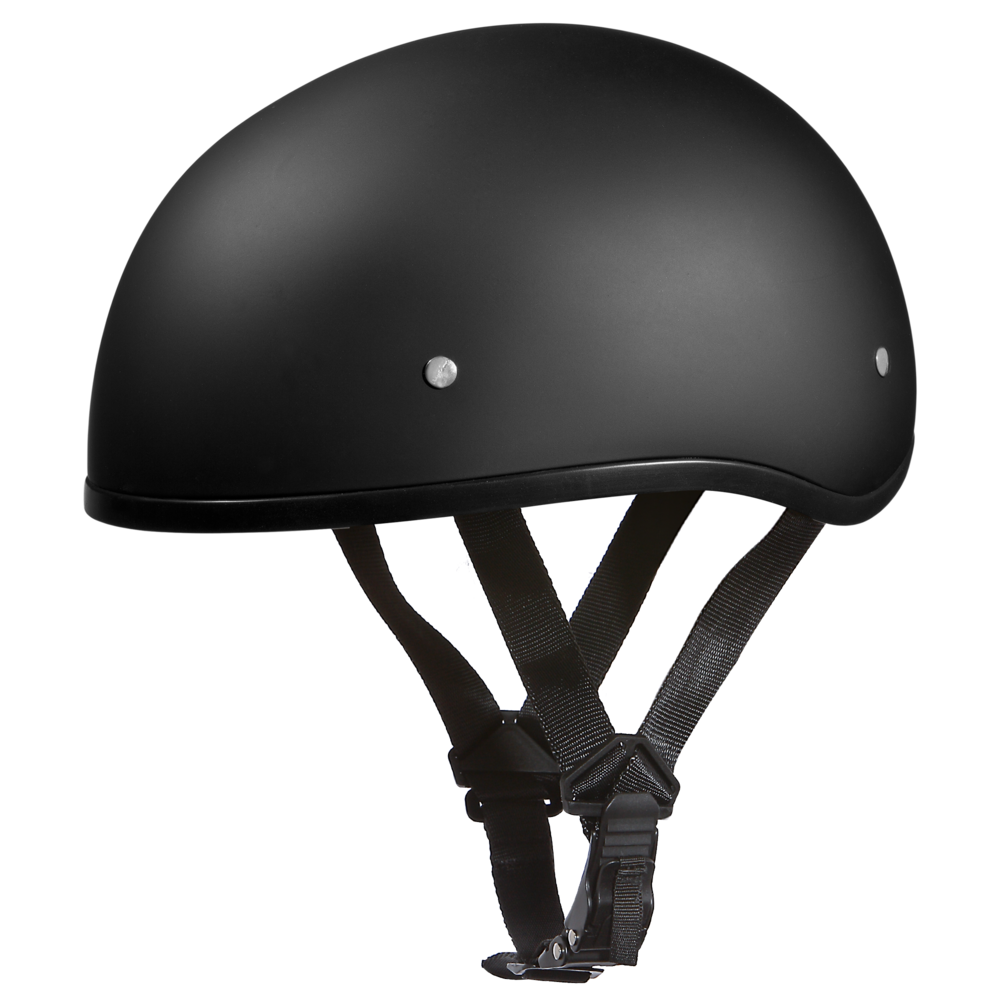 D1-BNS D.O.T. DAYTONA SKULL CAP W/O VISOR - DULL BLACK Helmets Daytona Helmets