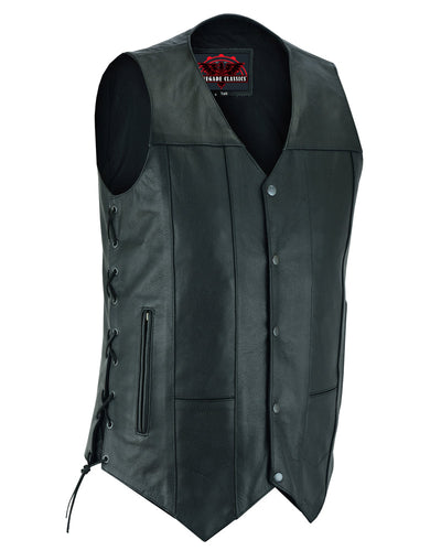 GearGuard Men's Utility Motorcycle Vest - Black