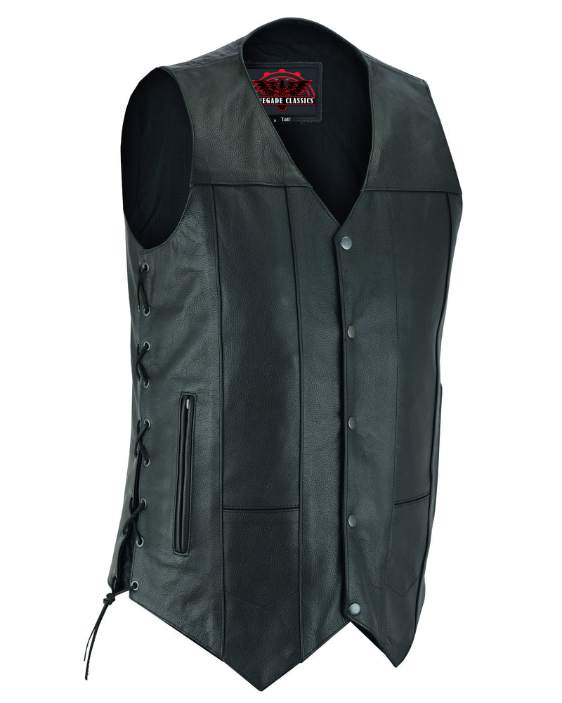 GearGuard Men's Utility Motorcycle Vest - Black
