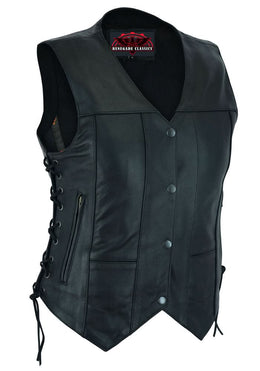 Wild Orchid Women's leather motorcycle vest