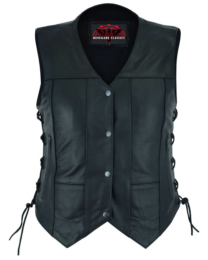 Wild Orchid Women's leather motorcycle vest