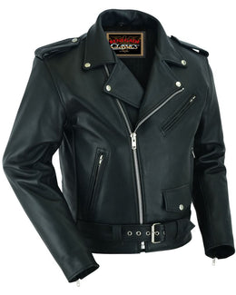 Super Arnold Men's Black Leather Jacket Men's Leather Jackets Renegade Classics