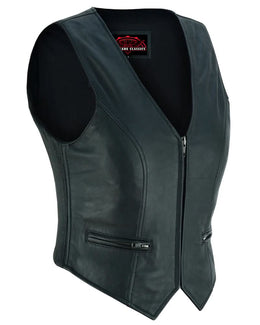 Xevo Women's leather motorcycle vest