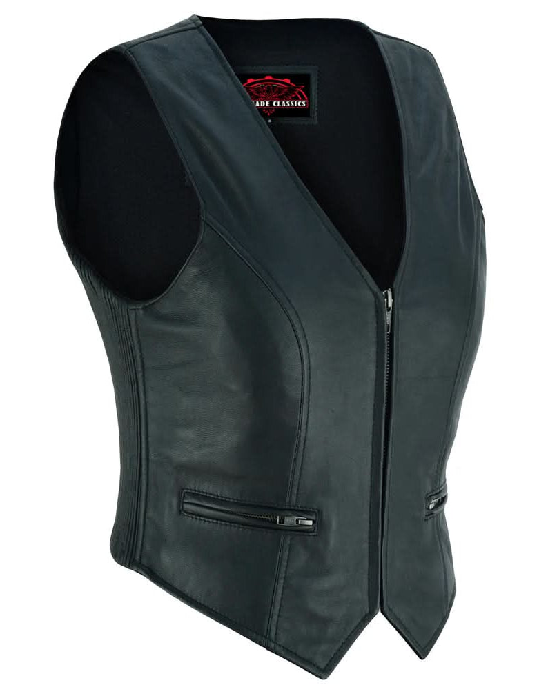 Xevo Women's leather motorcycle vest