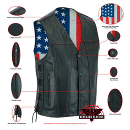 Tribute Men's Black Leather Motorcycle