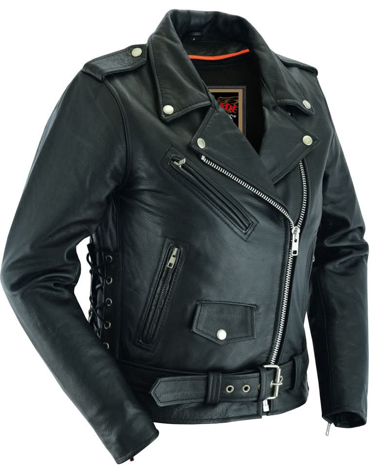 SpeedMoto Women's Leather Motorcycle Vest Women's Leather Jackets Renegade Classics