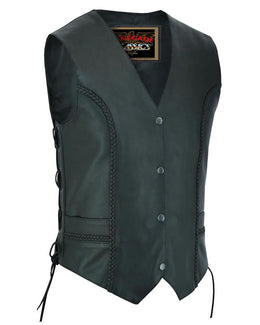 Enchantia Women's leather motorcycle vest Women's Leather Vests Renegade Classics