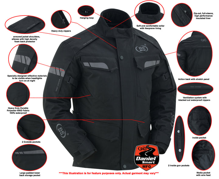 Kinectic  Men's  Textile  motorcycle Jacket