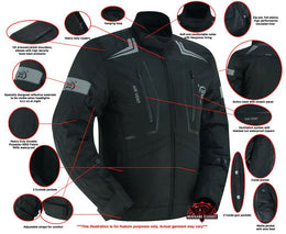 Blackwing Mens Textile Motorcycle Jacket  - Black
