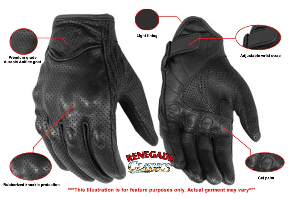 RigetCammando Men's leather gloves Men's Lightweight Gloves Renegade Classics