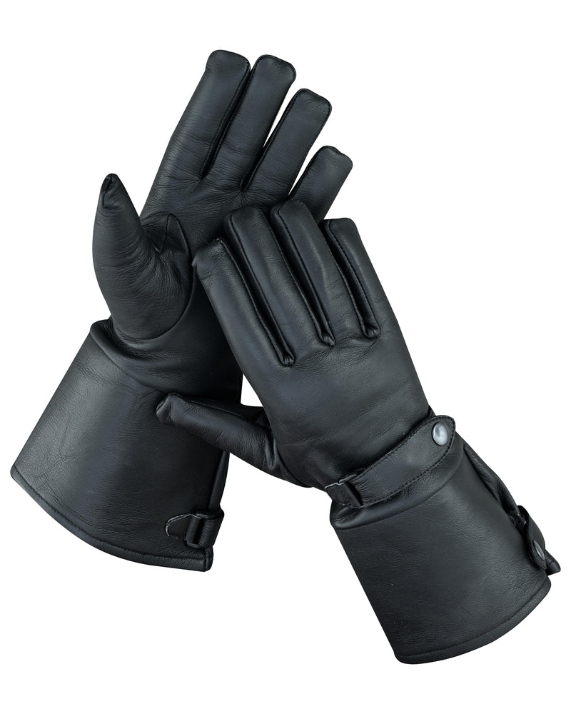 Torque Men's Storm Breaker Gauntlet Leather Gloves – Black