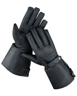 Torque Men's Leather Gauntlet Gloves â€“ Black Men's Gauntlet Gloves Renegade Classics