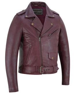 Rose Glow Women's Oxblood Fashion Leather Jacket Women's Leather Jackets Renegade Classics