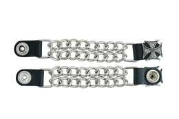 PKV142D Vest Extender - Iron Cross with Silver Glitter Vest Extenders Renegade Classics