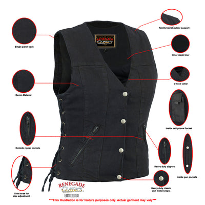 Denim Dream Women's Denim Vest Women's Denim Vests Renegade Classics