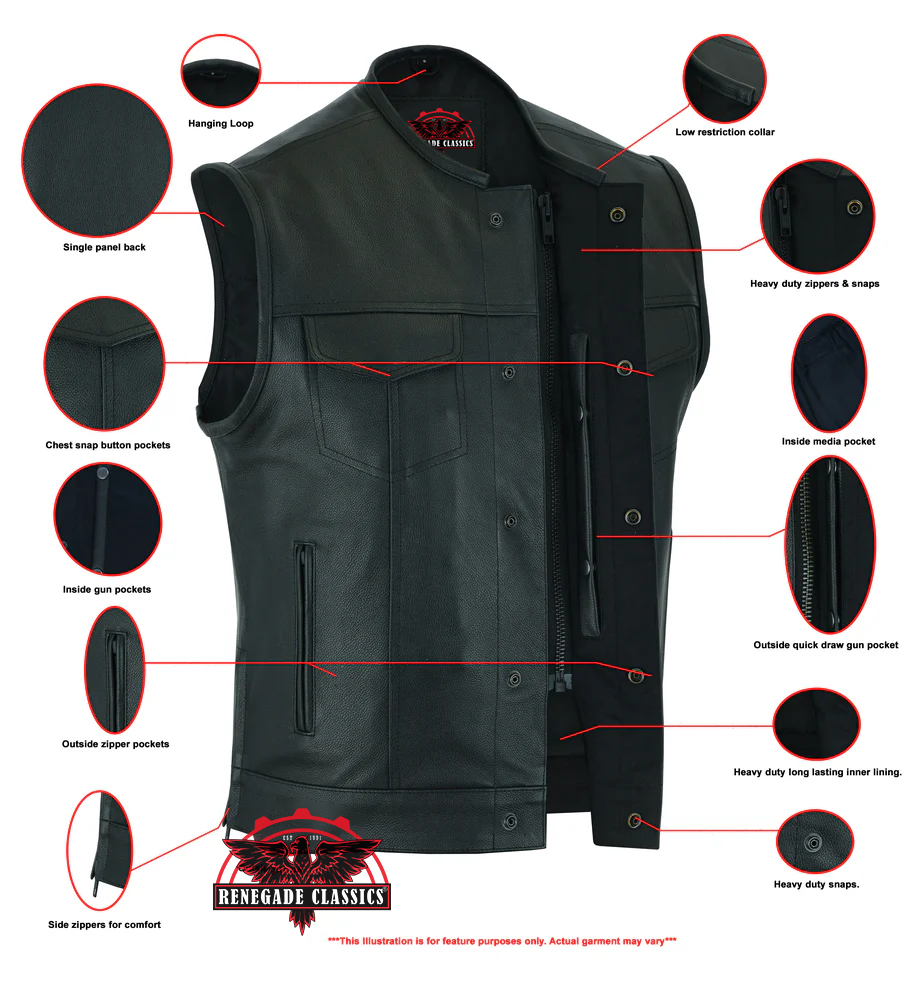 Titan Shade Eclipse Black biker Vest