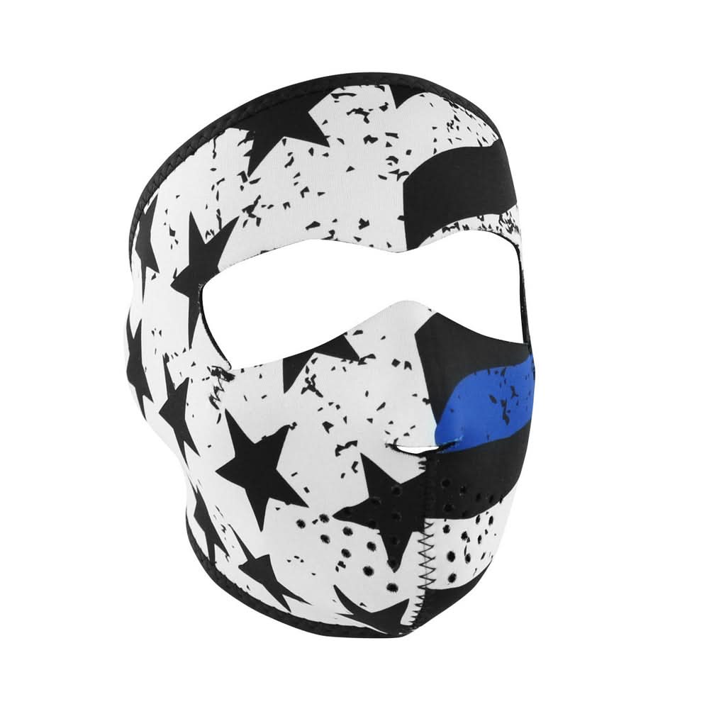 WNFM119 ZAN® Full Mask- Neoprene- Thin Blue Line Full Face Masks ZAN Headgear