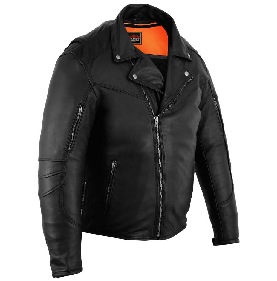 Black Speed Men's Motorcycle Leather Jacket Men's Leather Jackets Renegade Classics