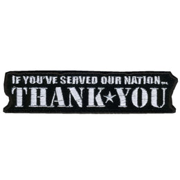 Hot Leathers If You Served...Thank You 4" x 1" Patch