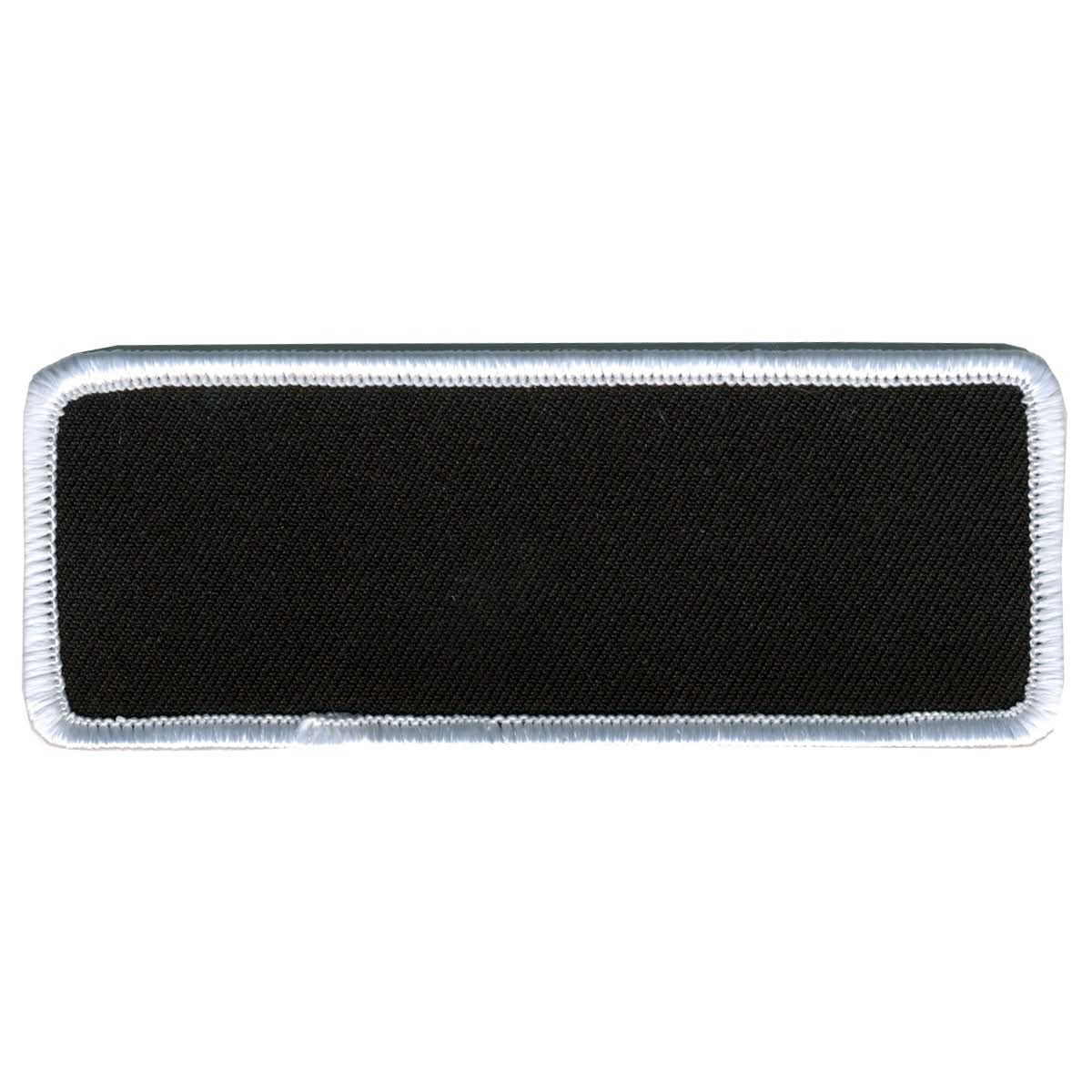 Hot Leathers Blank w/ White Trim 4" x 1.5" Patch
