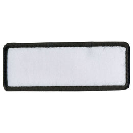Hot Leathers Blank White w/ Black Trim 4" x 1.5" Patch