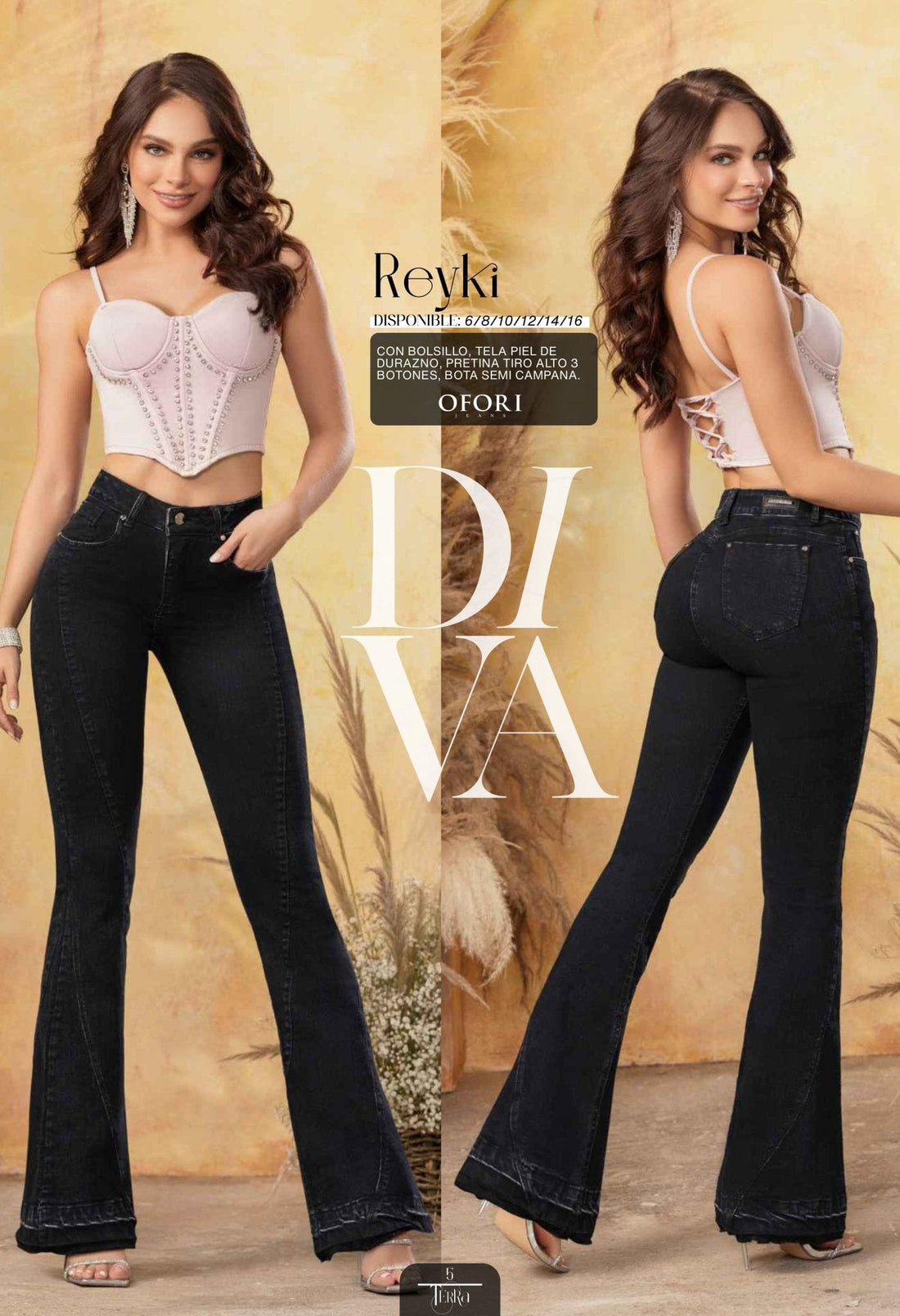 REIKY 100% Authentic Colombian Push Up Flare Jeans