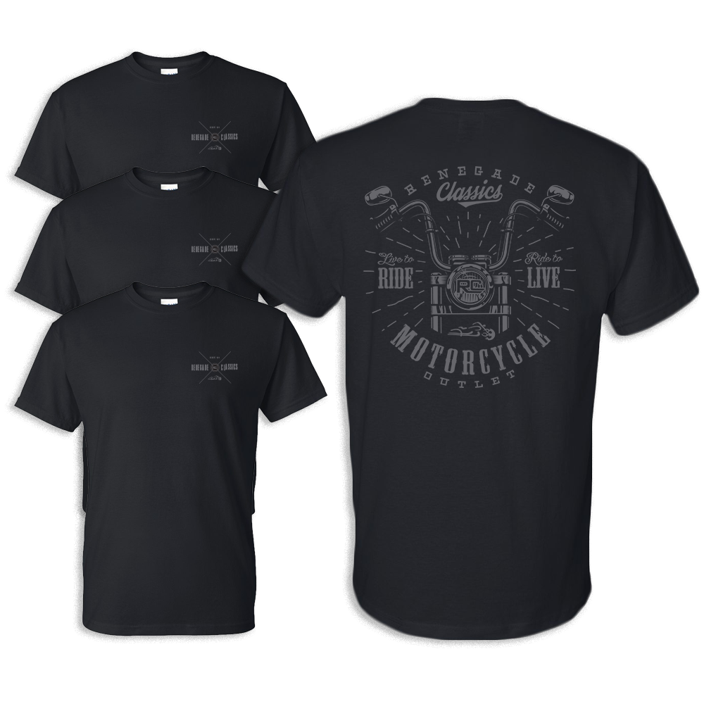 RC Handlebar Black  Mens Motorcycle  T-Shirt