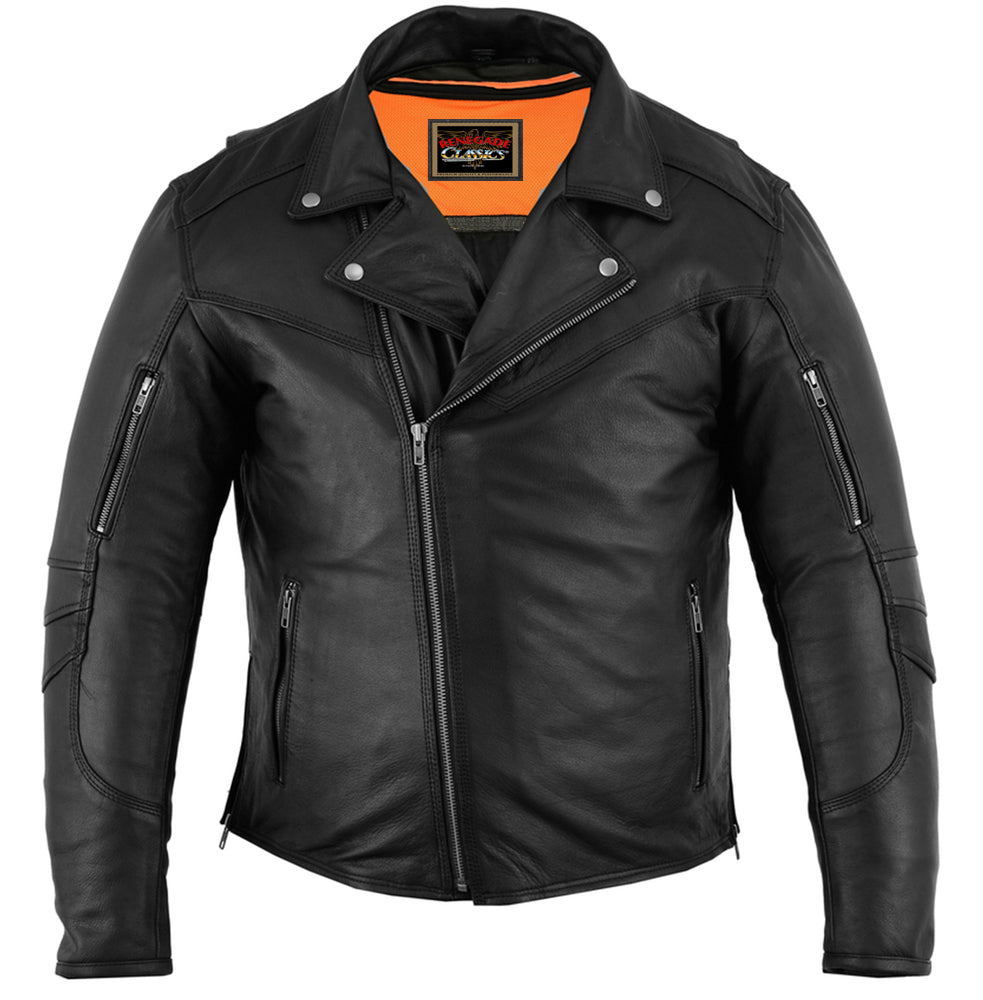 Black Speed Men’s Motorcycle Leather Jacket Men's Leather Jackets Renegade Classics