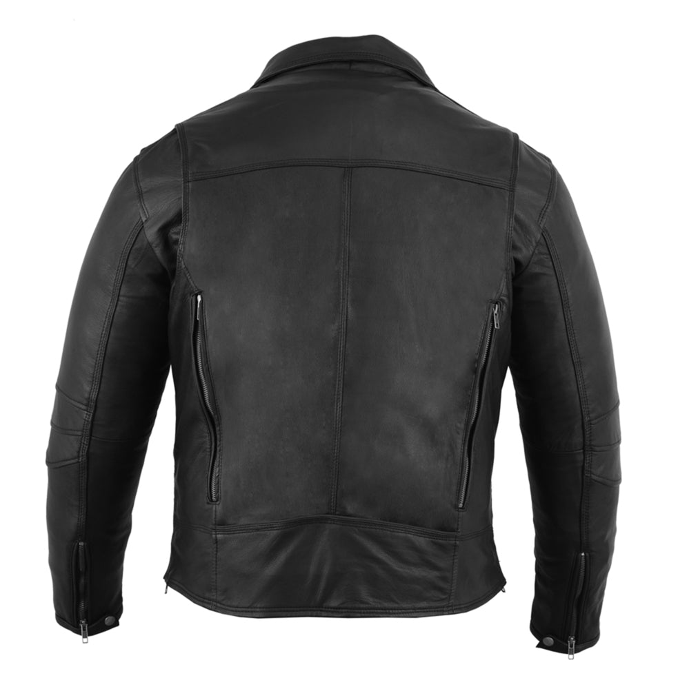 Black Speed Men’s Motorcycle Leather Jacket Men's Leather Jackets Renegade Classics