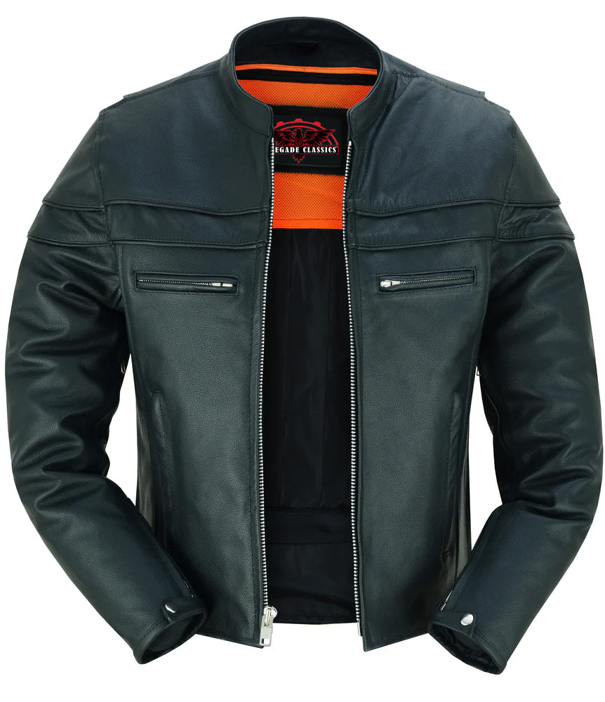 Ashster Leather Motorcycle Jacket