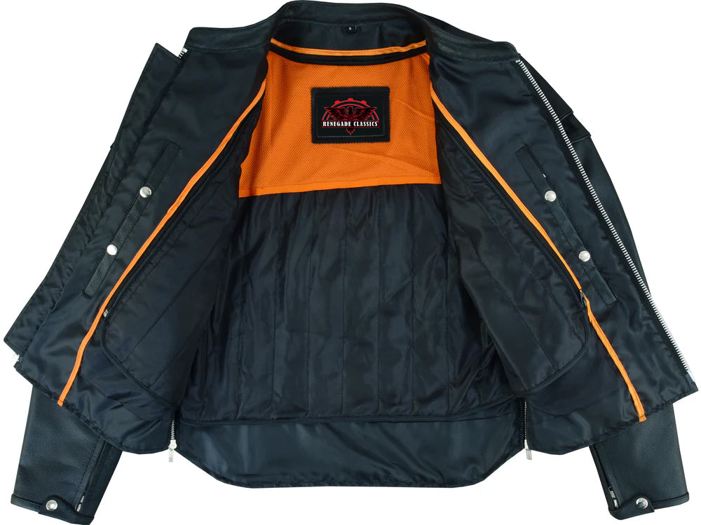 Ashster Leather Motorcycle Jacket