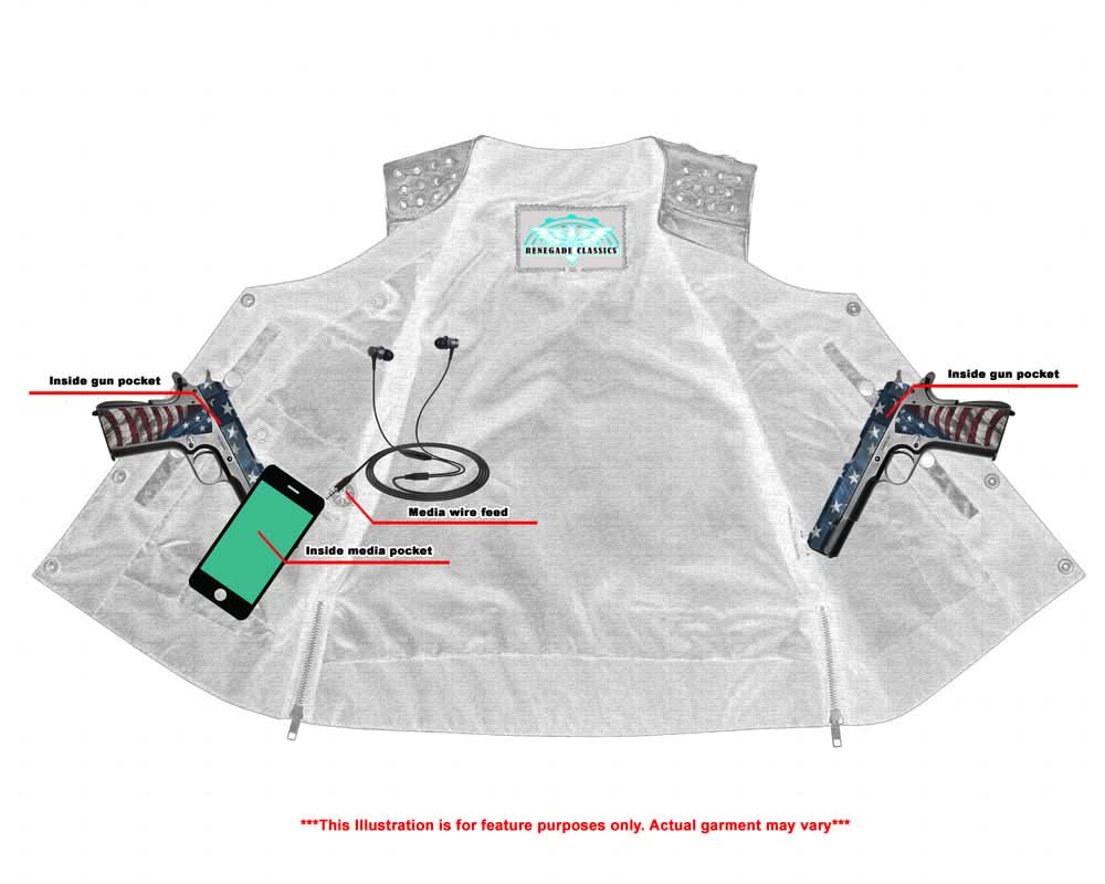 Ellex Women's leather motorcycle vest