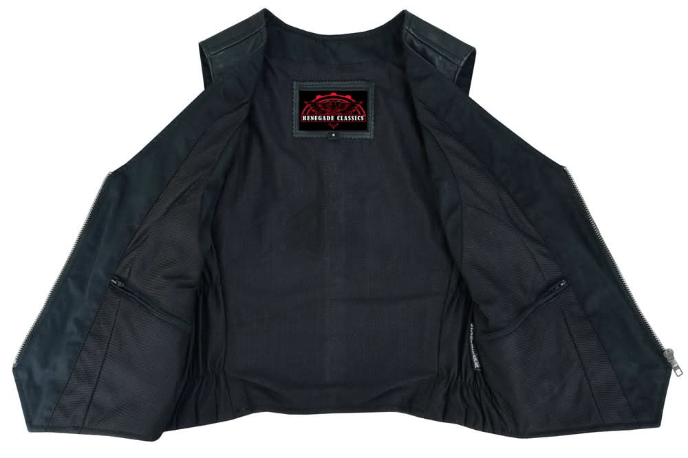Xevo Women's leather motorcycle vest