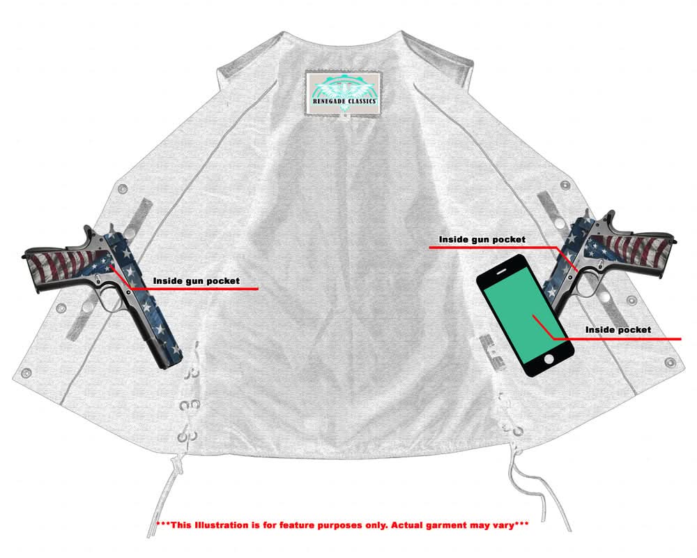 Fury Queem Women's leather motorcycle vest-  Antique Brown