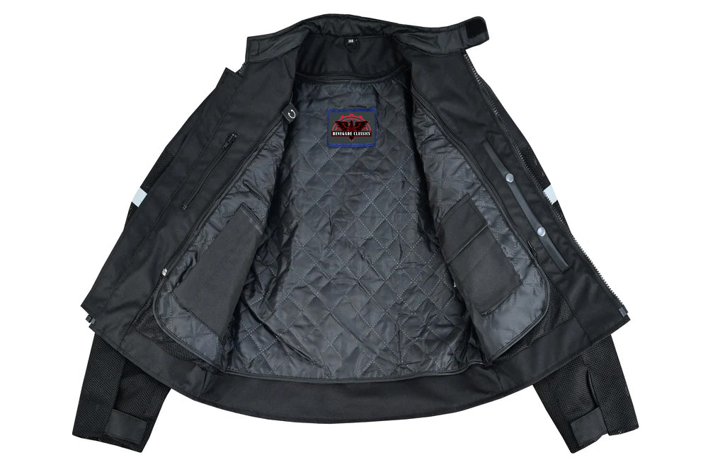 Dynamic Mens  Mesh Motorcycle Jacket – Black