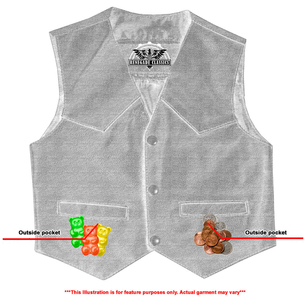 Barly  kids leather vest