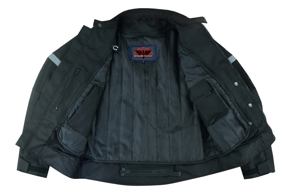 Pulse Racer Men's Black Mesh Jacket