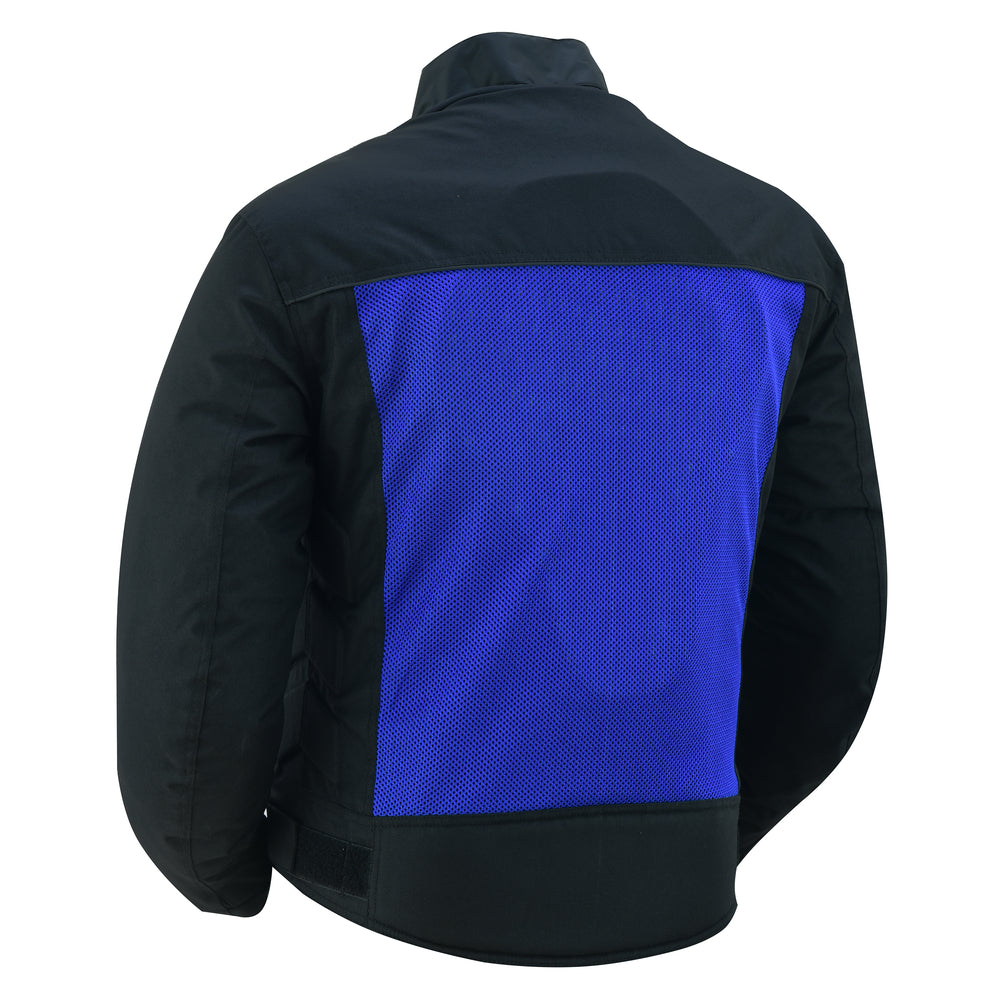 SkyCross Micro Mesh Mens Motorcycle Jacket - Blue Men's Textile Jackets Renegade Classics