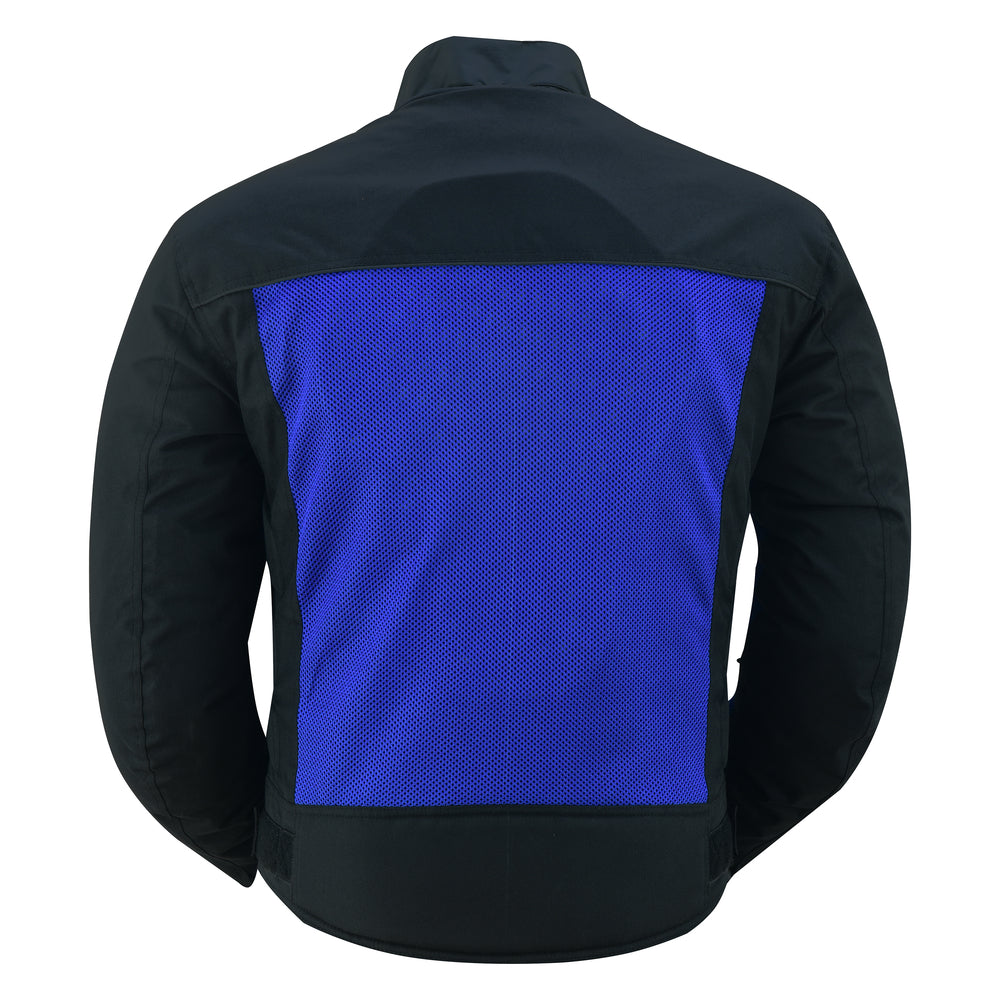 SkyCross Micro Mesh Mens Motorcycle Jacket - Blue Men's Textile Jackets Renegade Classics