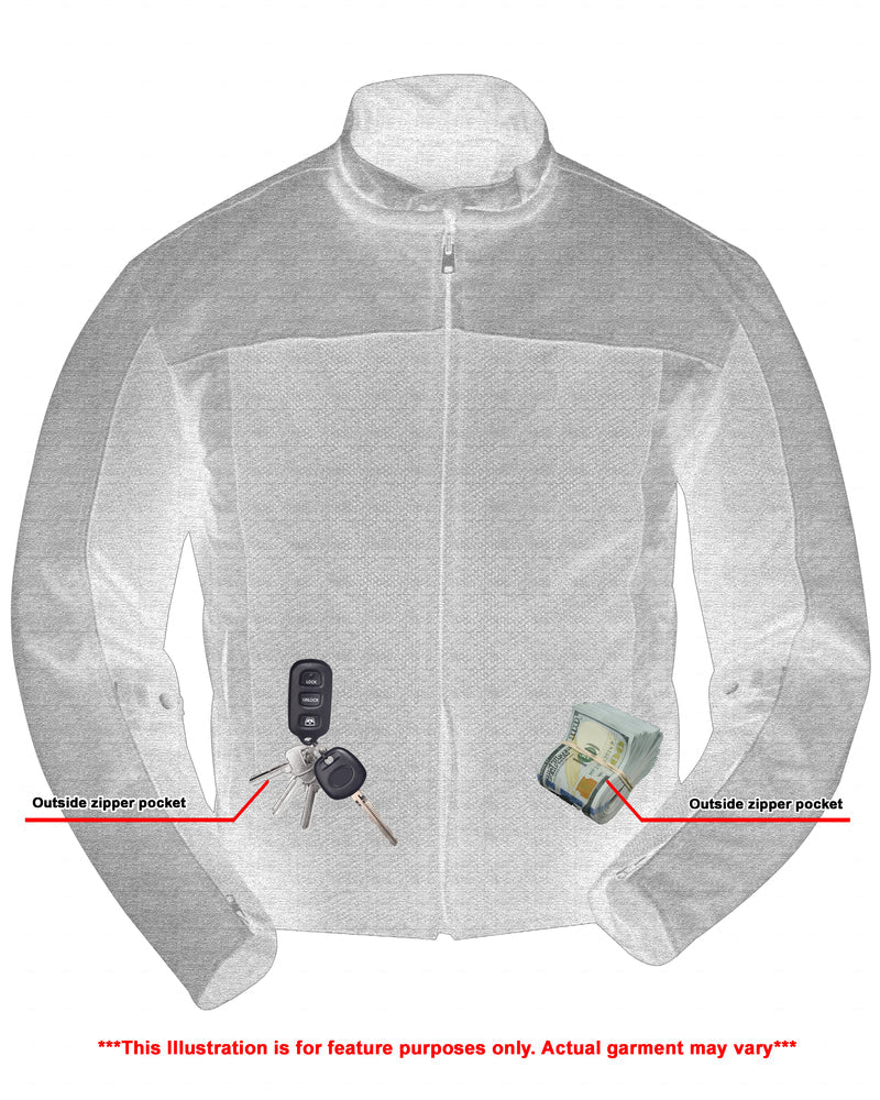 SkyCross Micro Mesh Mens Motorcycle Jacket - Blue Men's Textile Jackets Renegade Classics