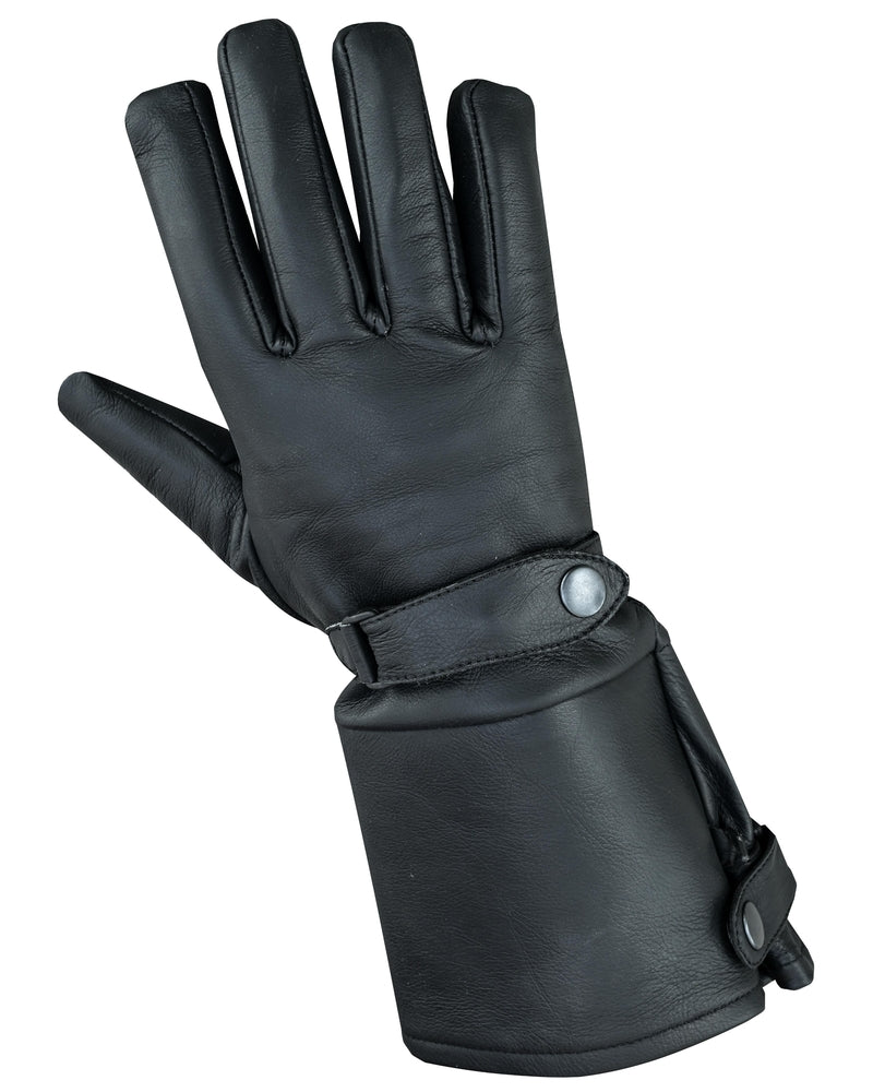 Torque Men's Storm Breaker Gauntlet Leather Gloves – Black