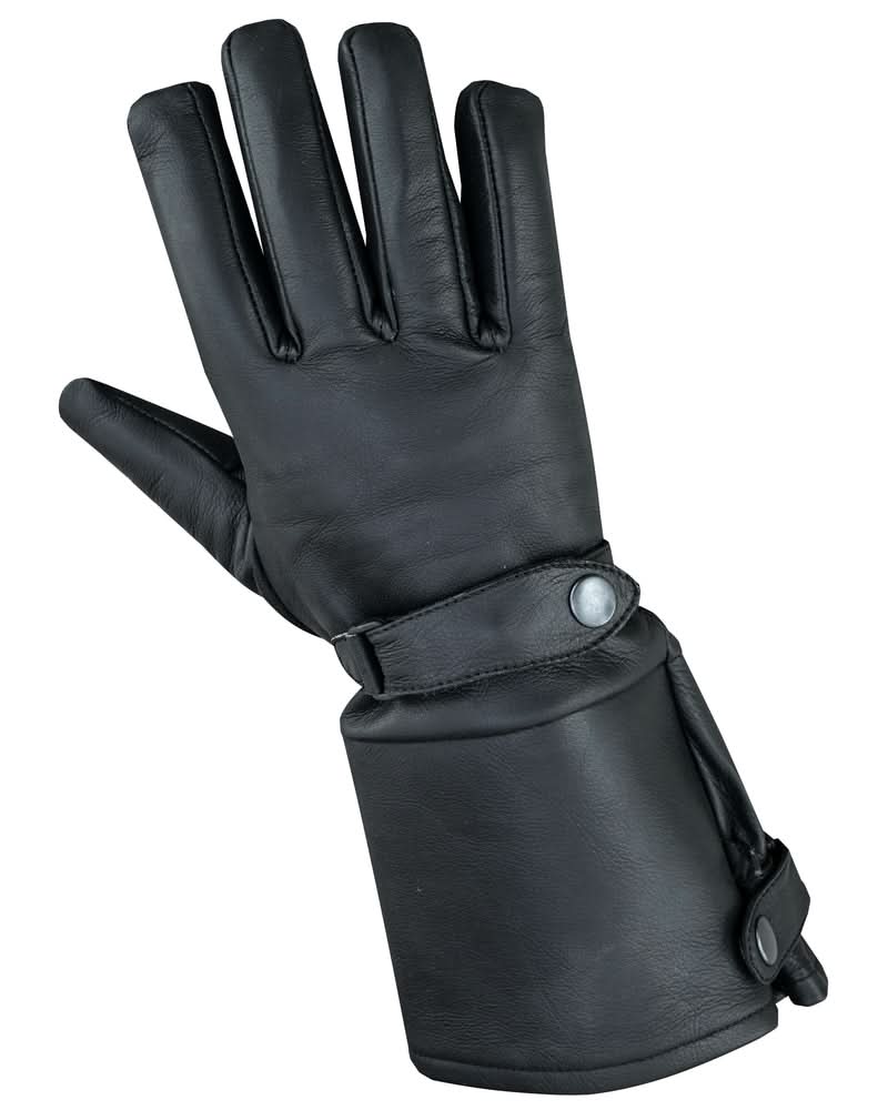 Torque Men's Leather Gauntlet Gloves â€“ Black Men's Gauntlet Gloves Renegade Classics