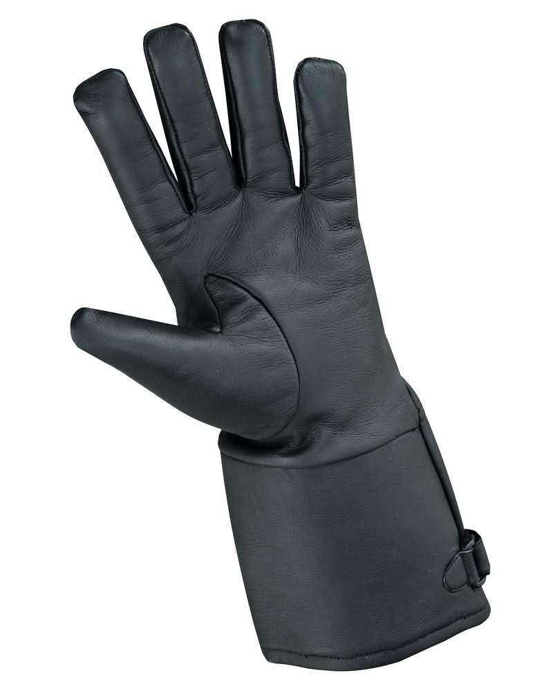 Torque Men's Leather Gauntlet Gloves â€“ Black Men's Gauntlet Gloves Renegade Classics